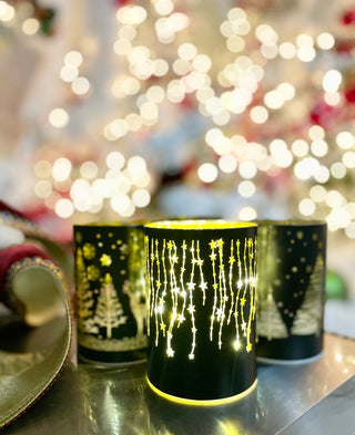 Black And Gold LED Flickering Battery String Lights - Christmas Decor - DesignedBy The Boss