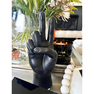 Black Peace Sign Deco 10"Tall - DesignedBy The Boss