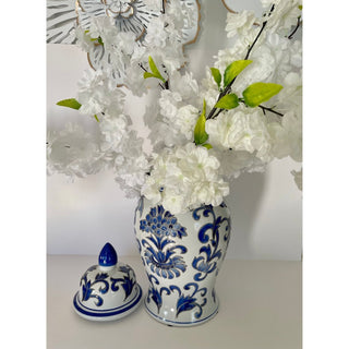 Blue & White Ceramic Ginger Jar 14'' - DesignedBy The Boss