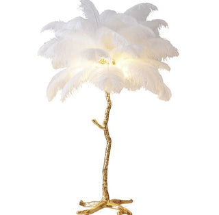 Branch and Feather Floor Lamp White/Gold 67" - DesignedBy The Boss