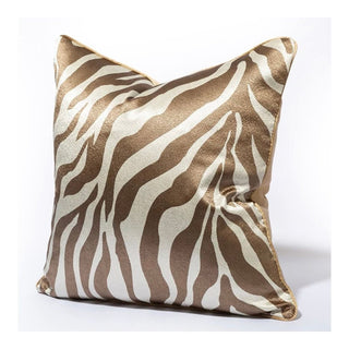 Brown Zebra Print Pillow Cover 22" x 22" Luxe Collections - DesignedBy The Boss