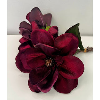 Burgundy Large Magnolia Bouquet (Pack Of 3 Stems)