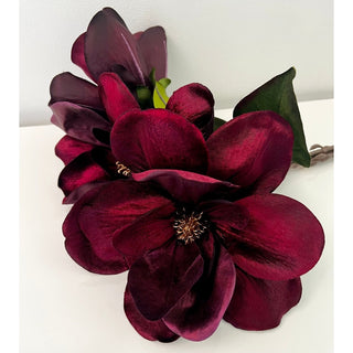 Burgundy Large Magnolia Bouquet (Pack Of 3 Stems)