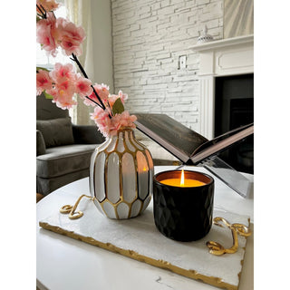 Ceramic Decorative Vase With Gold Details