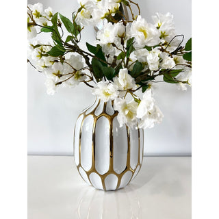 Ceramic Decorative Vase With Gold Details