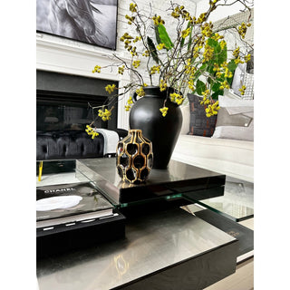 Ceramic Decorative Vase With Gold Details