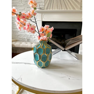Ceramic Decorative Vase With Gold Details
