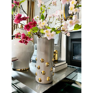 Ceramic Floral Vase With Gold Bubble - DesignedBy The Boss