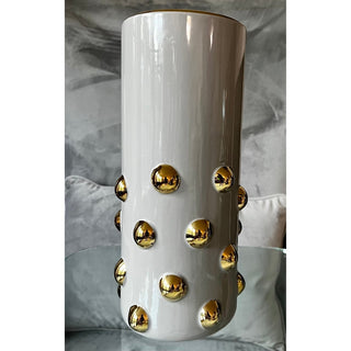 Ceramic Floral Vase With Gold Bubble - DesignedBy The Boss