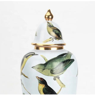 Ceramic Ginger Jar With Birds Pattern / Lidded (Two Sizes) - DesignedBy The Boss