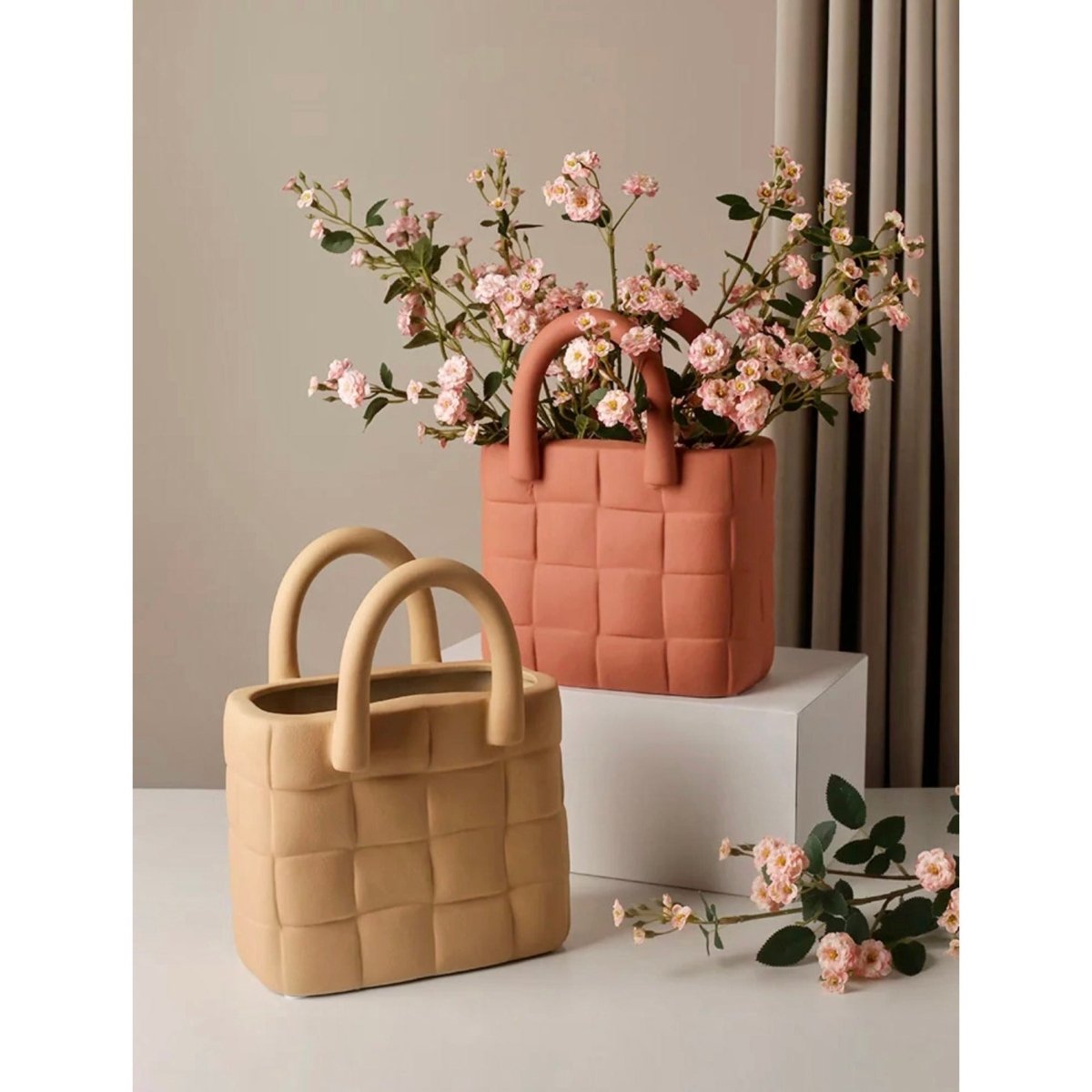 Handbag Ceramic Vase, Exquisite Home Decor Vases - Stylish and Functional