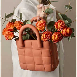 Ceramic Handbag Shape Flower Vase fashionable - DesignedBy The Boss