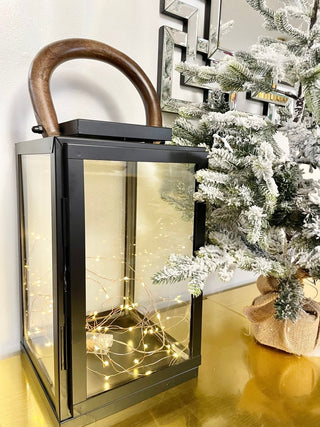 Classic Black Decorative Lantern With Wood Handle - DesignedBy The Boss