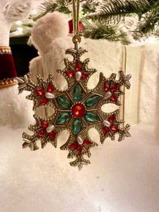 Classic Christmas Jeweled Snowflake Ornament - DesignedBy The Boss
