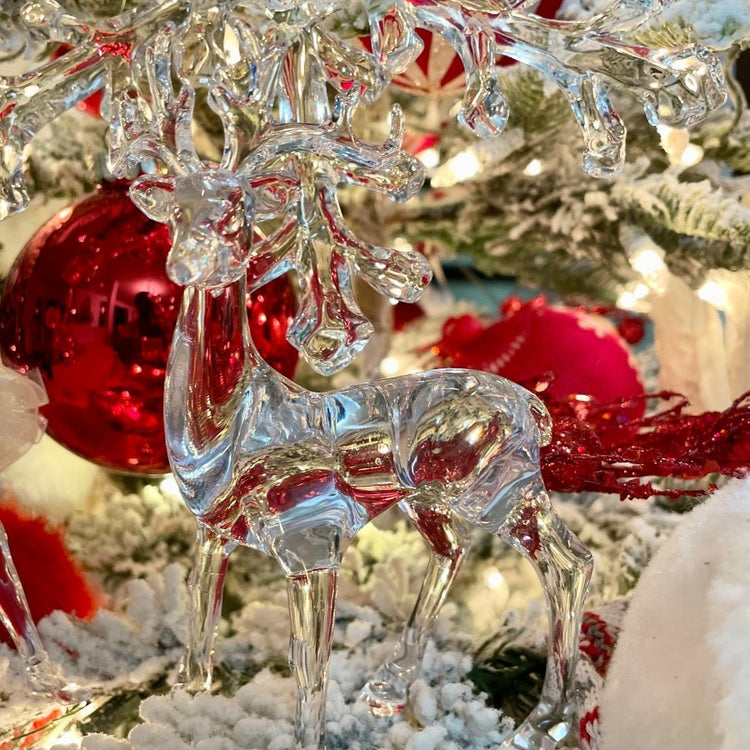 Clear Acrylic Reindeer Christmas Ornaments for Holiday Decor ...