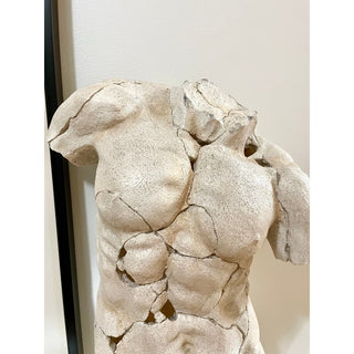 Contemporary Cracked Torso Sculpture - White - DesignedBy The Boss