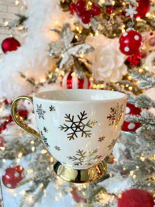 Cream & Gold Trim Porcelain Coffee Mug - DesignedBy The Boss