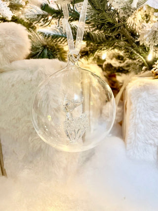 Decorative Clear Snow Globe -Christmas Ornament - DesignedBy The Boss