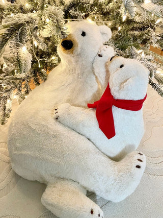 Extra Large Momma Polar Bear With Baby - DesignedBy The Boss