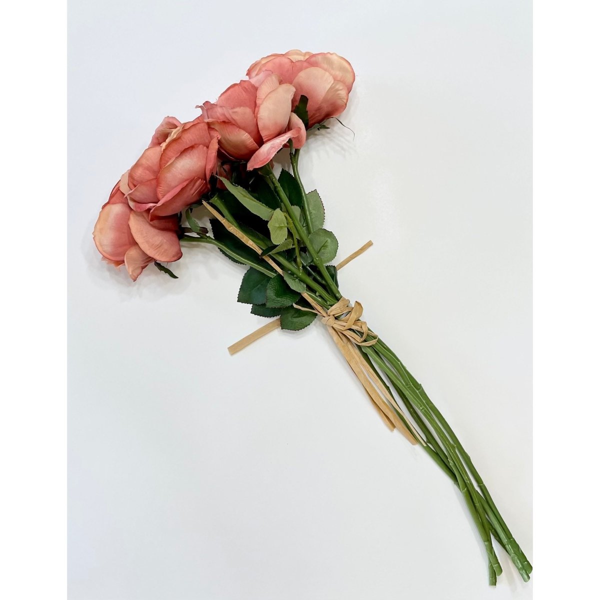 Cabbage Rose, Daisy & Ranunculus Faux Flower Bouquet