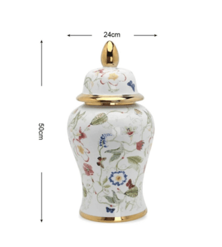 Garden Party Ceramic Ginger Jar with Lid - DesignedBy The Boss