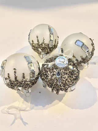 Glass Embellished Ornament (Set of 4) - DesignedBy The Boss