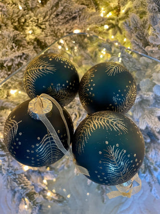 Glass Peacock Ball Ornaments Set Of 4 - DesignedBy The Boss
