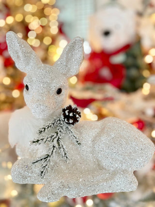Glitter White Rabbit Figurine – DesignedBy The Boss