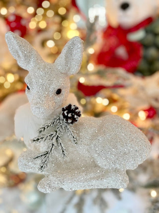 Glitter White Rabbit Figurine - DesignedBy The Boss