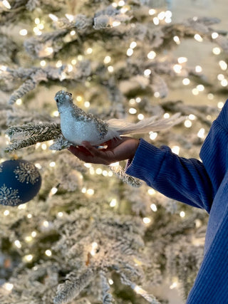 Glittered Clip On Bird Christmas Ornament (Set of 4 Birds) - DesignedBy The Boss