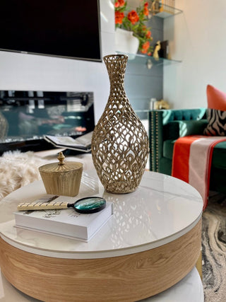 Gold Aluminum Decorative Vase - DesignedBy The Boss