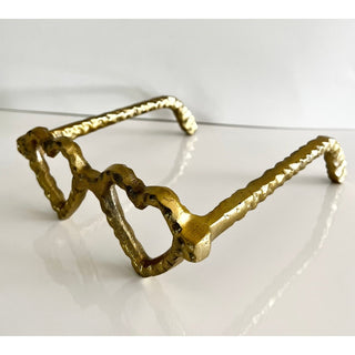 Gold Metal Decorative Cat Eye Glasses Sculpture - DesignedBy The Boss