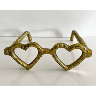 Gold Metal Decorative Cat Eye Glasses Sculpture - DesignedBy The Boss