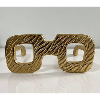 Gold Metal Decorative Glasses Sculpture - DesignedBy The Boss