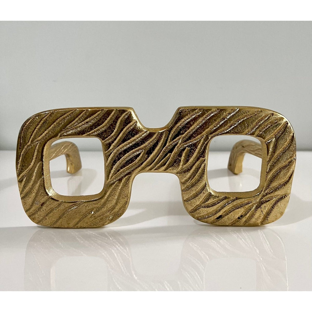 Large Gold Metal Decorative Glasses Sculpture – DesignedBy The Boss