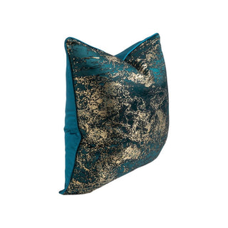 Gold & Teal Pattern Pillow Cover 22 x 22 - DesignedBy The Boss