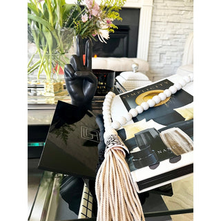 Handcrafted Wood Bead Garland with Tassels - DesignedBy The Boss