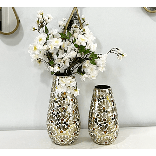 Handmade Mosaic Glass Flower Vase For Home Decor From (2 Sizes) - DesignedBy The Boss