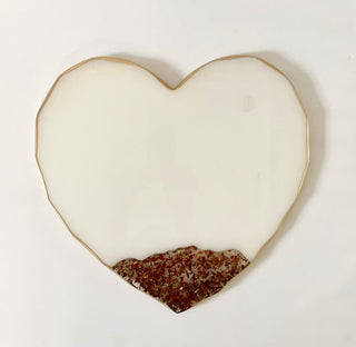 Heart Shaped Charcuterie Board With Petals Accent - DesignedBy The Boss