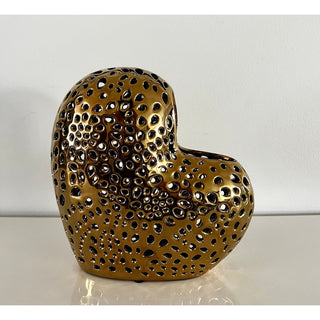 Heart Shaped Gold Flower Vase - DesignedBy The Boss