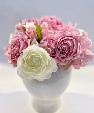 High Quality 7 Heads Artificial Silk Pink Rose Bouquet - DesignedBy The Boss