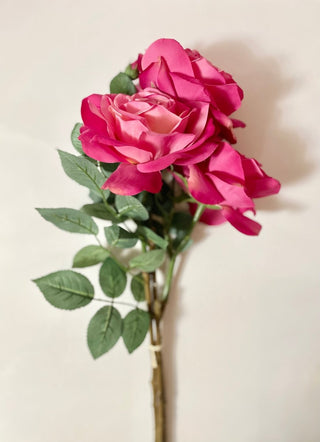 High Quality Artificial Blooming Rose Stem (3 pack) For Floral Arrangement - DesignedBy The Boss