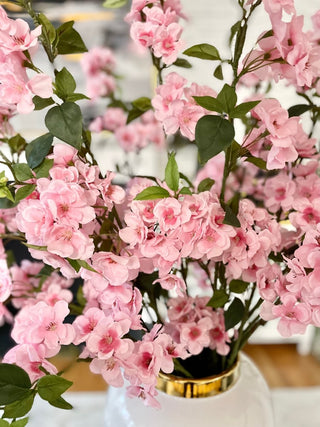 High Quality Artificial Silk Cherry Blossom (Set of 3 Stems) Pink, Light Pink, Light Cream & Pink - DesignedBy The Boss