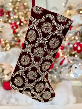 Holiday Gilded Embellished Luxury Stocking (Set of2) - DesignedBy The Boss