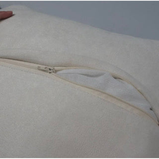 Ivory Mongolian Sheepskin Fur Throw Pillow 22''X 22'' - DesignedBy The Boss
