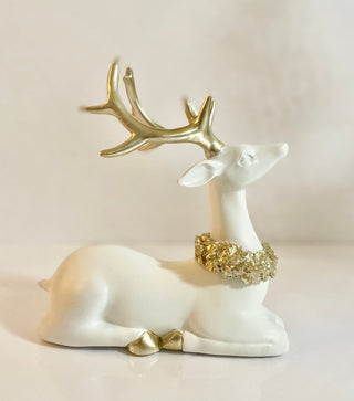 Ivory Sitting Deer Figurine - DesignedBy The Boss
