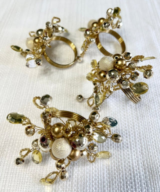 Jeweled Napkin Ring Set of 4 - DesignedBy The Boss