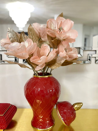 Large Magnolia Stem, Artificial Magnolia Flowers for Vase (Set of 3) - DesignedBy The Boss