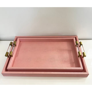Leather Shagreen Serving Tray (Available in 2 Sizes) - DesignedBy The Boss