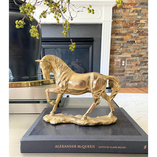 Luxury Golden Horse Animal Ceramic Figurine Decoration Sculpture Statue Gold - DesignedBy The Boss